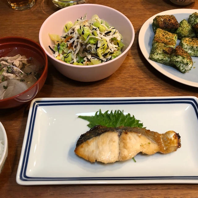 ４月・月曜日「鰆の西京焼き定食」超簡単サラダつき