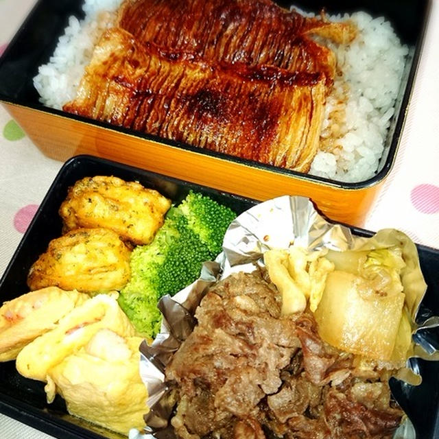 土用の丑の日。なんちゃってうなぎ弁当。