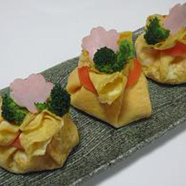 茶巾と生春巻き