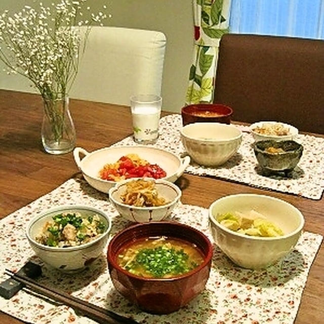 春キャベツと高野豆腐の煮物