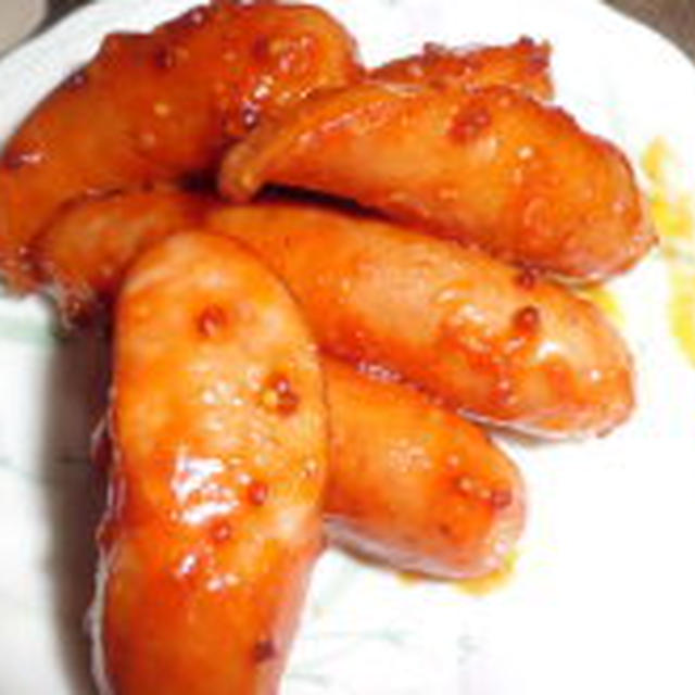 ソーセージの　トマトマスタード和え