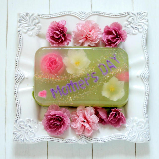 * 母の日 ♡ フラワーゼリーケーキ♪