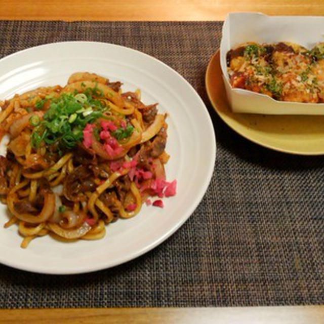 粉もんの日になったよ☆焼きうどん♪☆♪☆♪