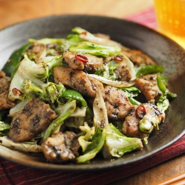 メシ通！鶏むね肉で黒ごま回鍋肉