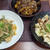 【献立】ゴーヤと炒り卵の朴葉味噌煮、豚肉とキャベツの朴葉味噌炒め、茄子と舞茸のオイスターソース炒め
