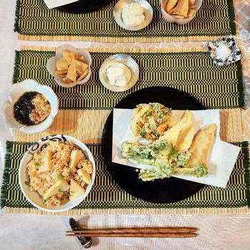 たけのこご飯と春の天ぷら