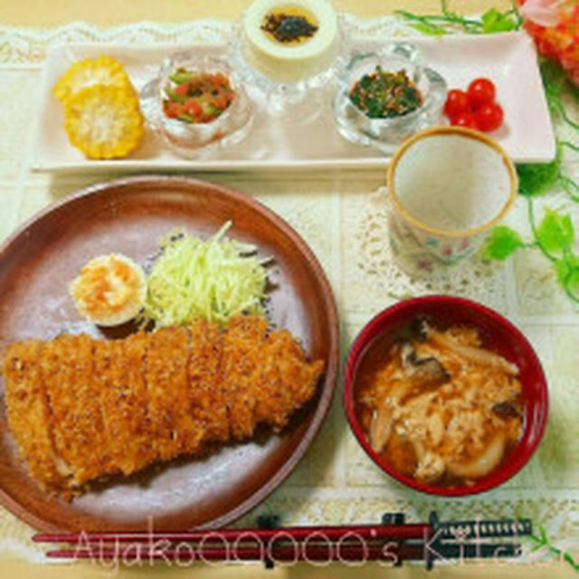 【揚げない☆オーブン焼きdeチキンカツ定食なおうちゴハン
