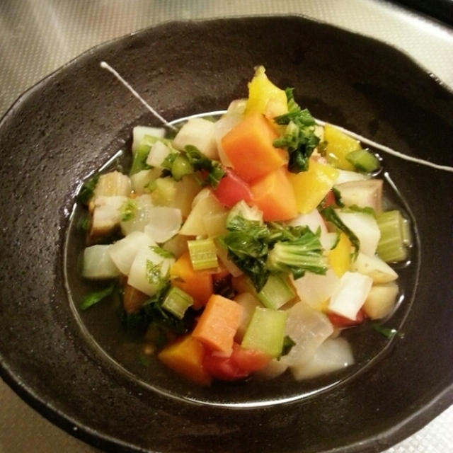 【レシピ】野菜もりもりスープ