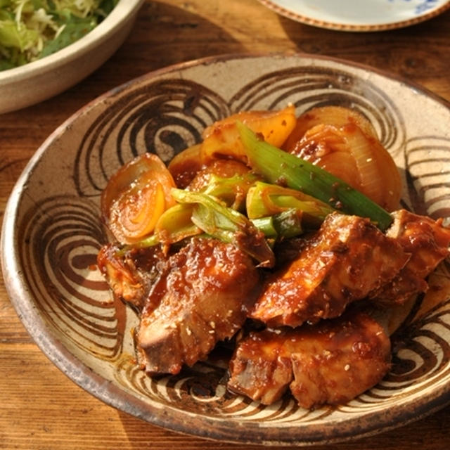 ブリと玉葱の煮物