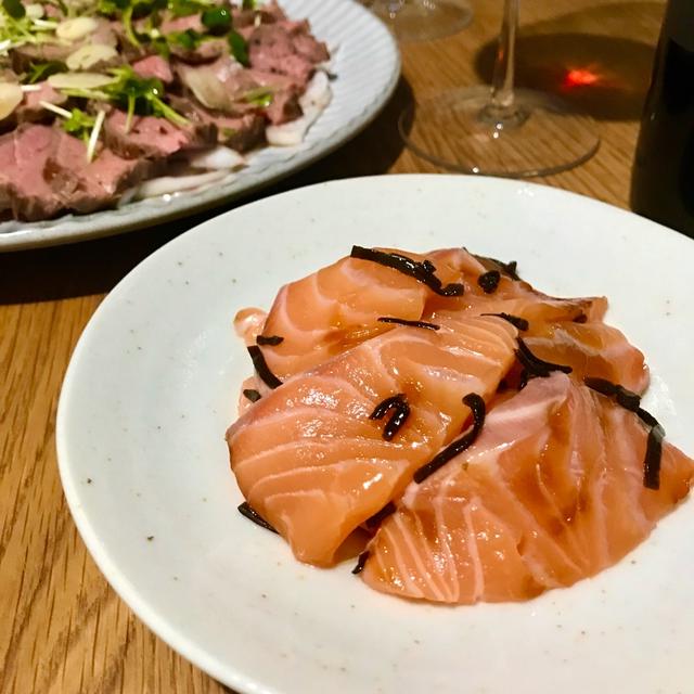 サーモンの塩昆布漬け