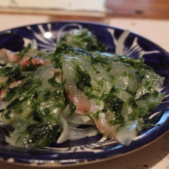 ニッスイＨＰにレシピあがってます／【recipe】鯛の青海苔カルパッチョ