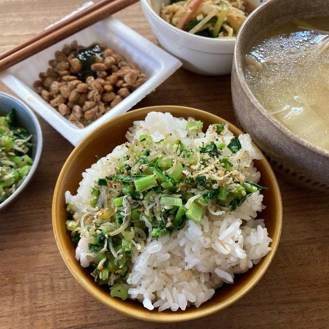 地味飯で，しっかりカルシウム♪