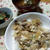 豚ひき肉と豆腐ときのこの卵とじ丼