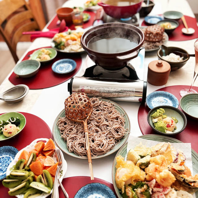 大晦日は「天ぷら蕎麦鍋」