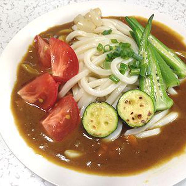 冷やしカレーうどん。麻婆豆腐の晩ご飯