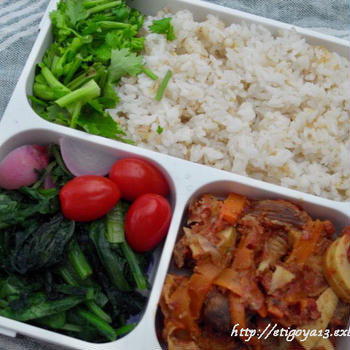 淡竹とラムのАджика（アジーカ）炒め弁当