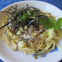 納豆とシラスのパスタ