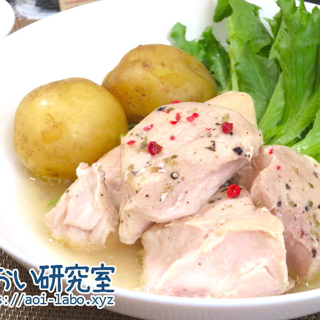 料理日記 161 / 低温調理で作る鶏むね肉の白ワイン煮込み