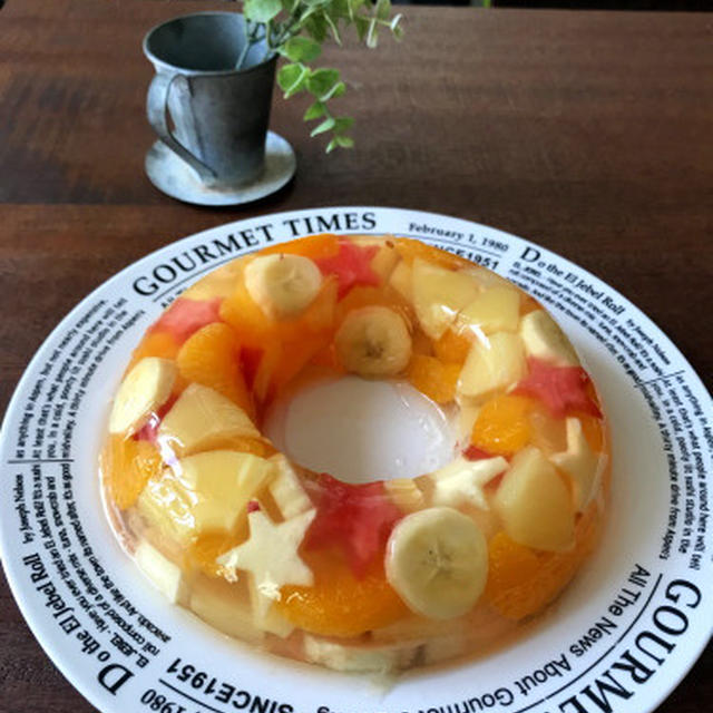 簡単 七夕にも レンジで 果物いっぱい誕生日のリングゼリー By 山本ゆりさん レシピブログ 料理ブログのレシピ満載