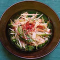 焼豚と大根と水菜の中華風サラダ