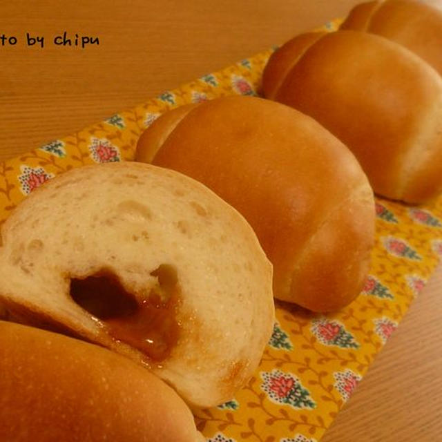 【パンレシピ】　キャラメルロールパン　10個