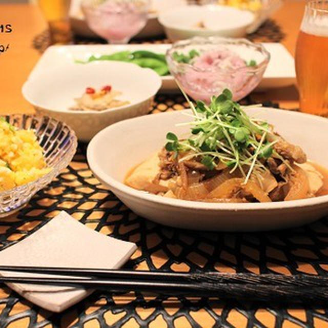 ストウブで『肉豆腐』の献立。