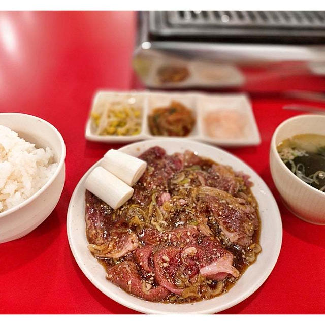 ランチ焼肉♪赤肉盛定食「焼肉 冷麺 てっちゃん 蒲田西口店」ごはん・スープおかわり無料