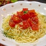 手抜きだけど…手抜きに見えないダブルトマトのパスタ