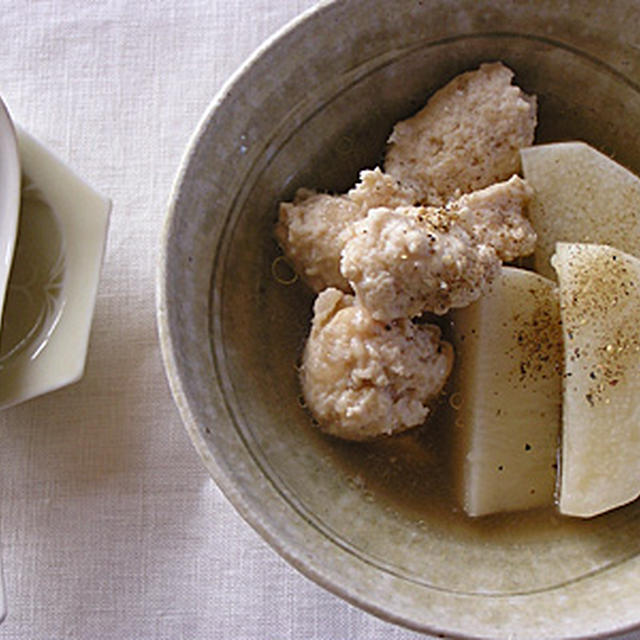 鶏団子と長芋の煮物