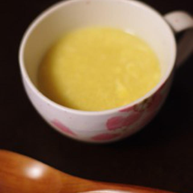 とろーり☆コーンと卵のなめらかスープ