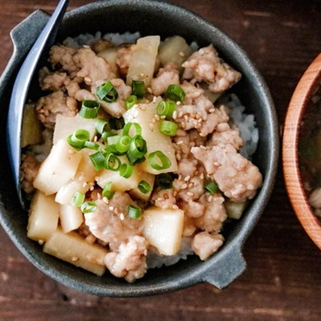 【背伸びしない朝ごはん】たけのこの味噌そぼろ丼