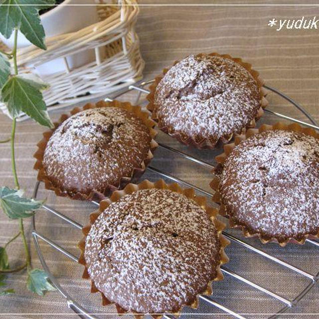 ホットケーキミックスでチョコレートマフィン