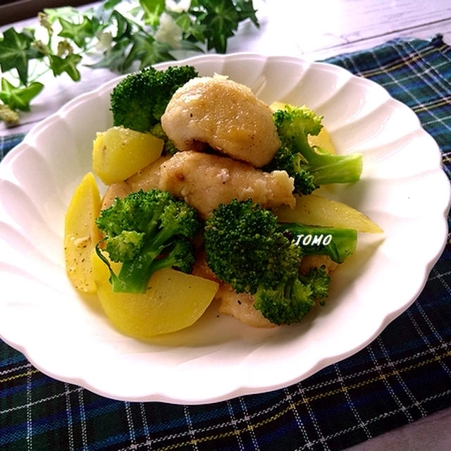 節約料理♪鶏むね肉も柔らか！タカラ「料理のための清酒」　de　鶏むね肉とブロッコリーのガーリック炒め