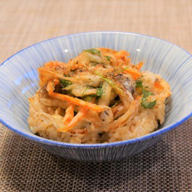 オンライン料理教室で、初の揚げ物も上手にできる！かき揚げ丼大成功！オンラインで作って、家族で食べるパパの料理塾オンライン。