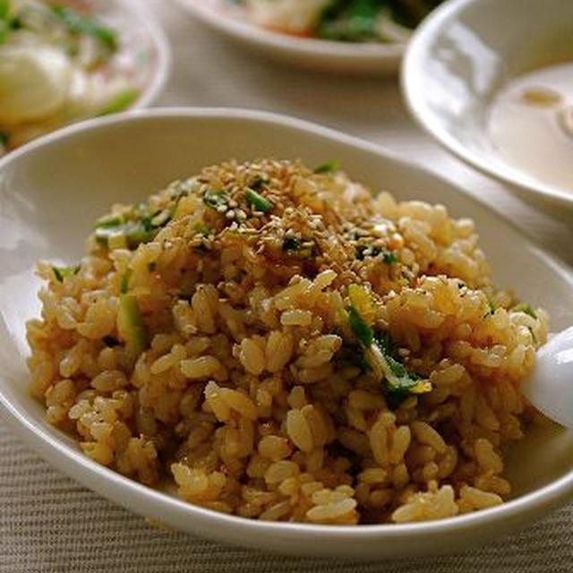 ピリ辛ニラの混ぜ炒飯