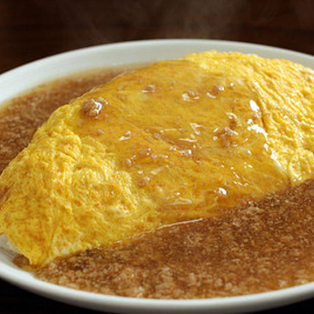 鶏そぼろあんで「和風オムライス」