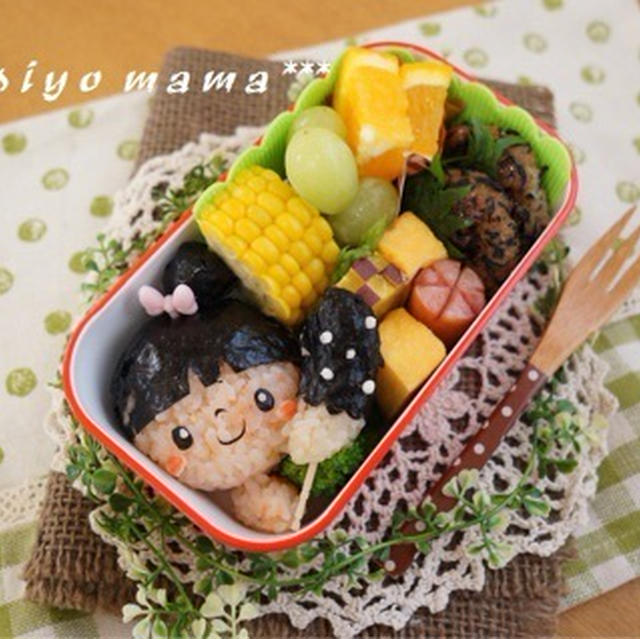 キャラ弁☆お祭りのチョコバナナ♪