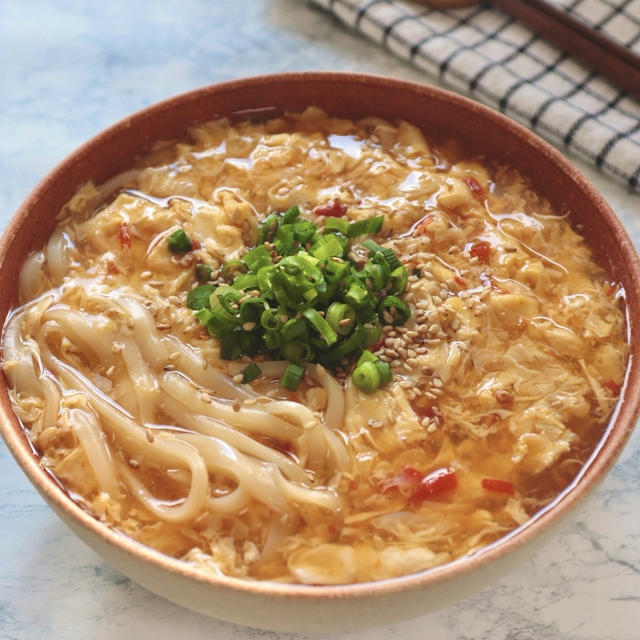 とろふわ！ピリ辛かき玉うどん