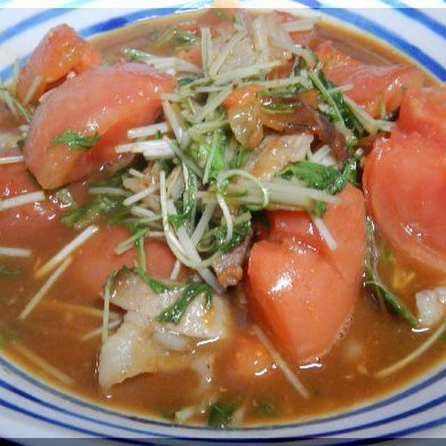栃木県産トマトと豚バラの生姜スープ煮
