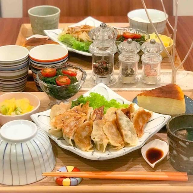 【献立】焼き餃子で夜ごはん&我が家のパリパリ餃子レシピ