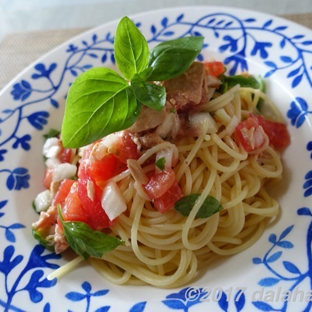 【夏パスタ】 トマトとツナの冷製パスタ レモン風味　旬のレモンの爽やかな香りと酸味が効いたレシピ