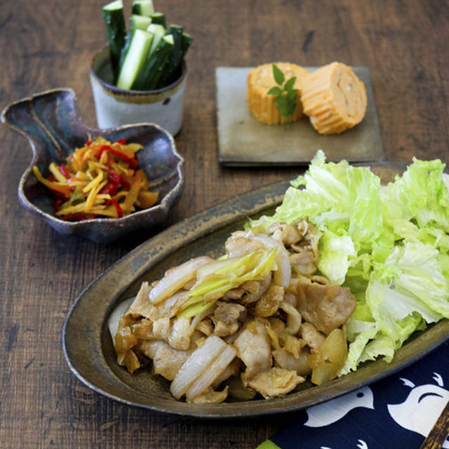 豚の生姜焼きの献立。～料理は一日にして成らず～