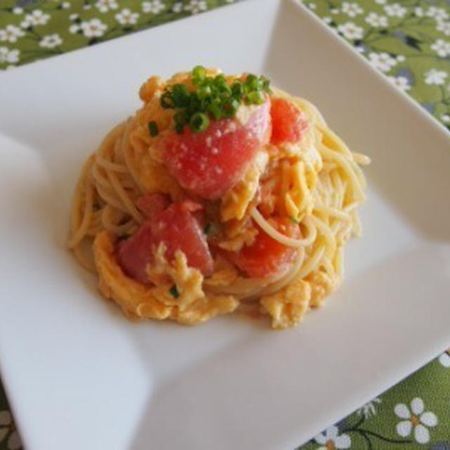 121.トマ卵パスタ