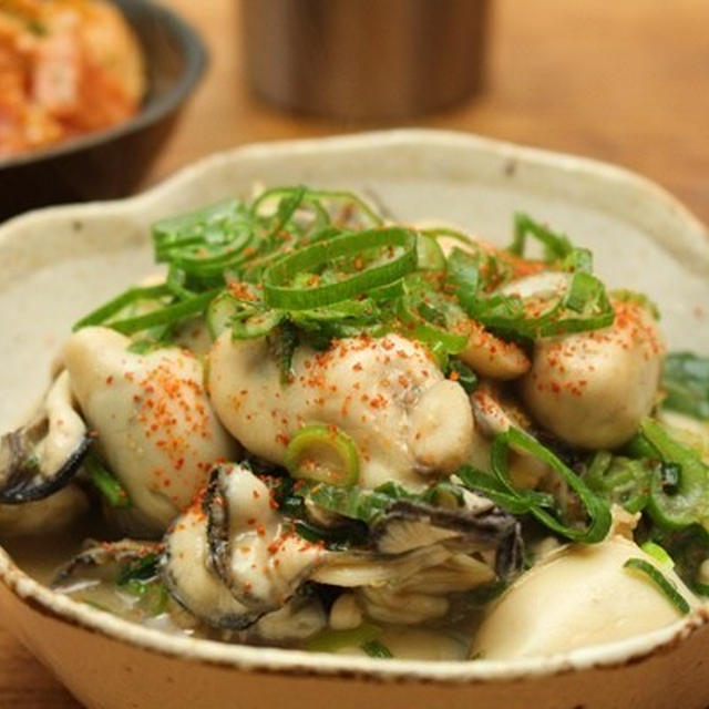 至福の美味さ！牡蠣のネギ塩炒め