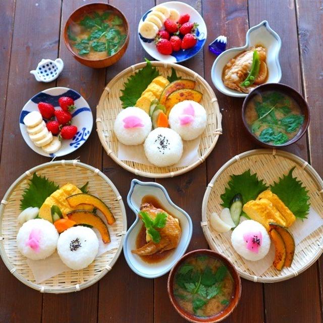 カゴ皿ワンプレートで朝ごはん＊