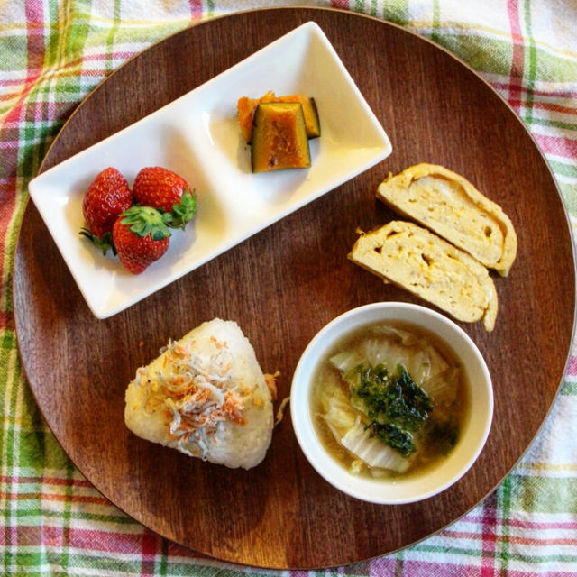 ワンプレート朝ごはん✴厚揚げ入りチャーハンで夕ごはん