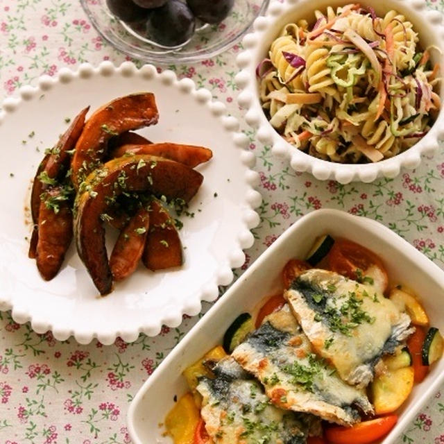 イワシと夏野菜のチーズ焼き