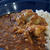 焼き茄子とプチトマトの雑穀カレー。