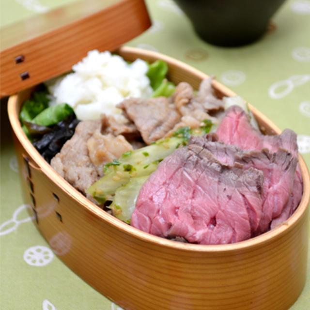 ローストビーフとしぐれ煮寿司弁当。の晩ご飯。　～２日目はやっぱり～