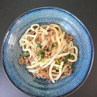 5分で完成！牛肉と小松菜のレンチンうどん